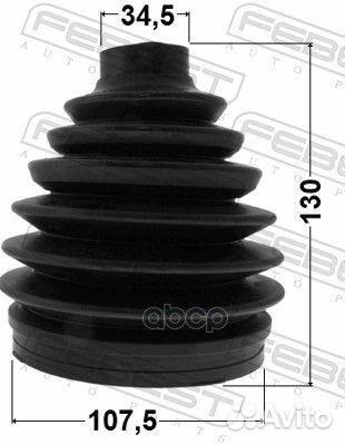 Пыльник ШРУС наружный комплект PVC 107X130X34