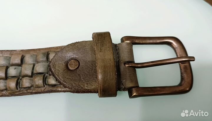 Ремень плетенный art n vintage натуральная кожа