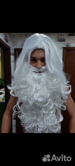 Борода и парик дед мороза