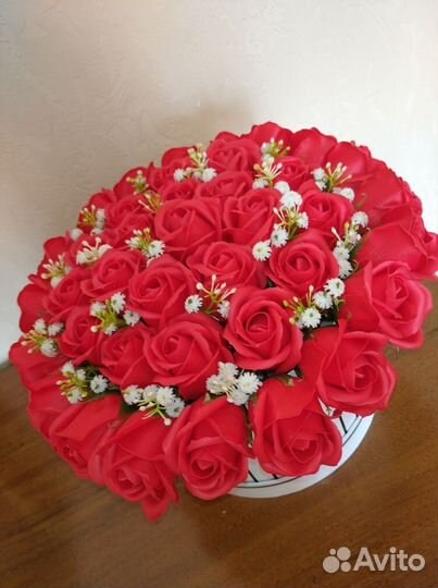 Букет из мыльных роз