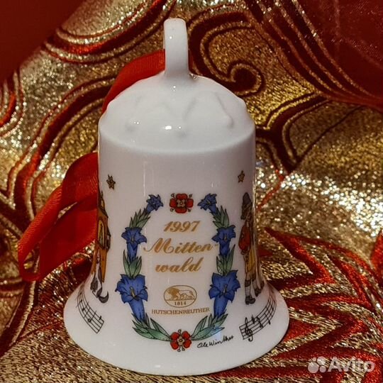 Колокольчик новогодний Hutschenreuther, Германия