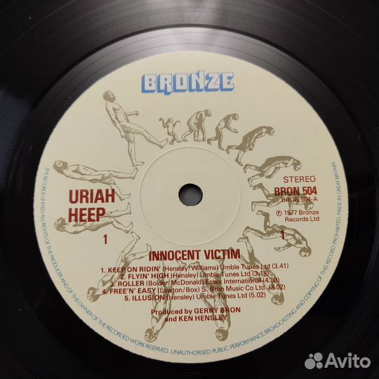 Uriah heep 1977 innocent victim LP vinyl