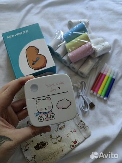 Портативный мини принтер набор новый