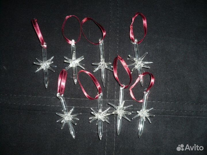 Стеклянные подвески для елки,новые