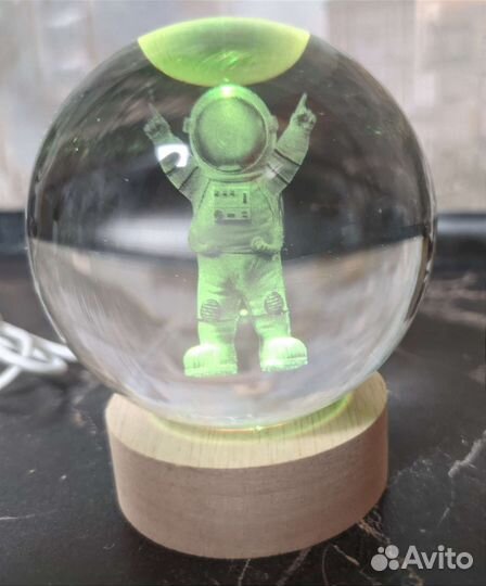 Светильник ночник 3D Стеклянные шары декор