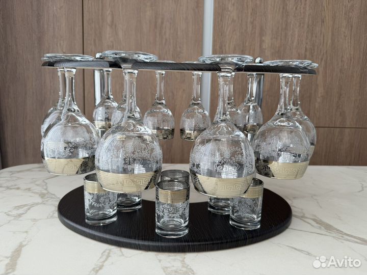 Набор бокалов Гусь-Хрустальный 18 предметов