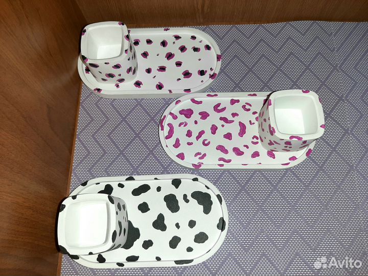 Набор из гипса арома свеча + поднос