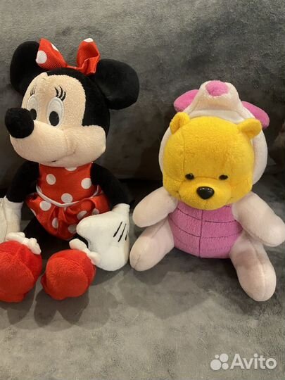 Мягкие игрушки disney, микки маус,немо,винни пух
