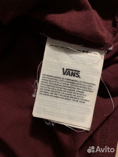 Футболка Vans бордовая