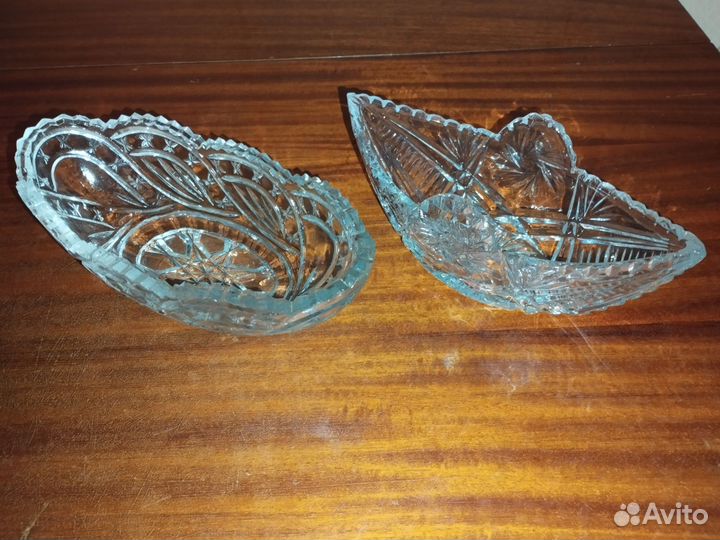 Хрустальная посуда бу рюмки салатники итд