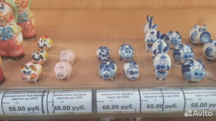 Фигурки животных гжель