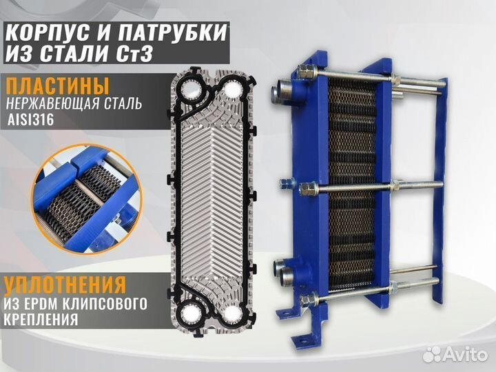 Разборный теплообменник SN04-35 для гвс 110кВт