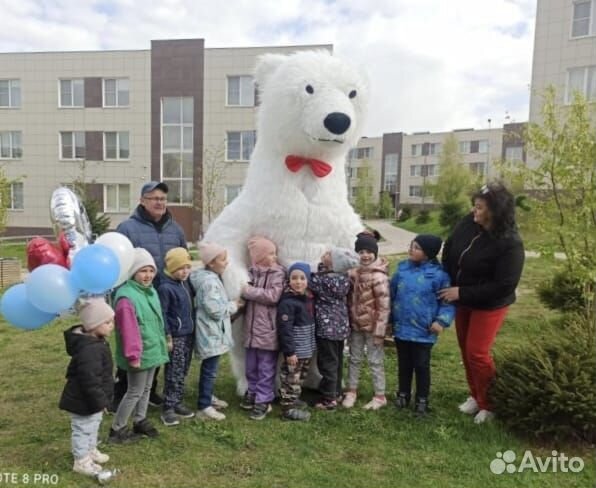 Белый мишка поздравление аниматор Чебурашка