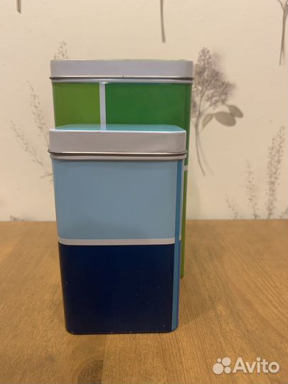 Две Жестяные банки для сыпучих продуктов Икея