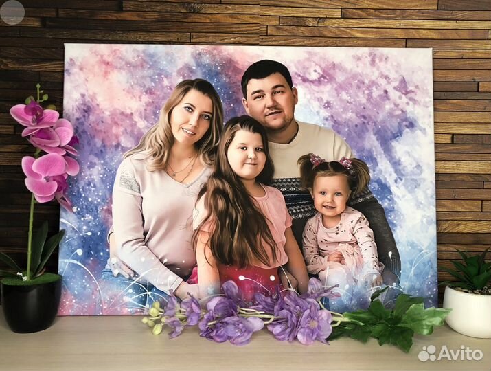 Портрет по фото 40на60 см