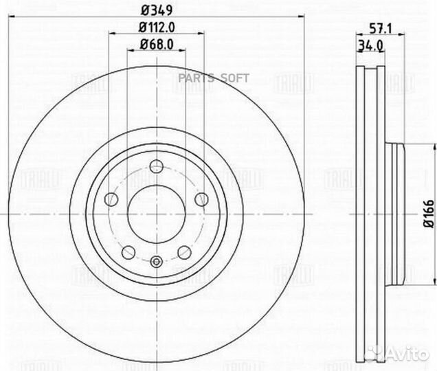 Диск торм. Audi A4 (16) DF185112