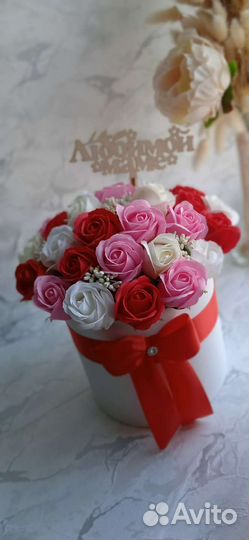 Букет из мыльных роз