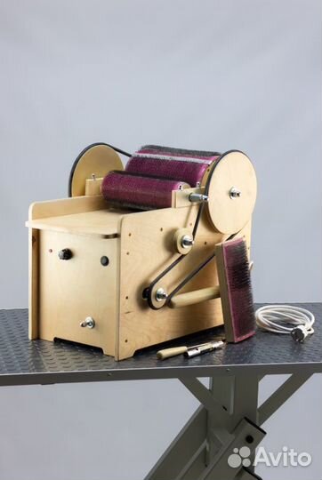 Кардер для шерсти барабанный, электрический