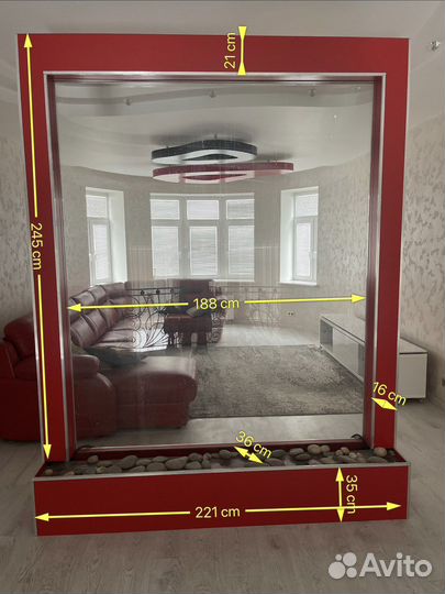 Водопад по стеклу