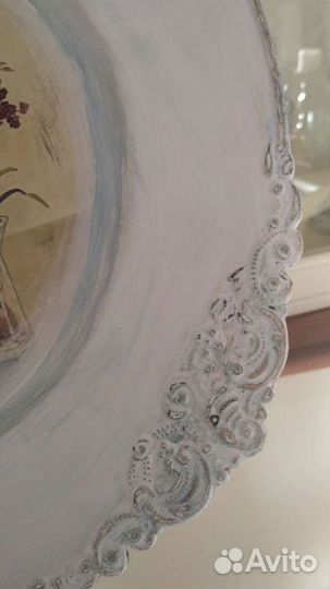 Тарелка декоративная пластиковая Старый прованс