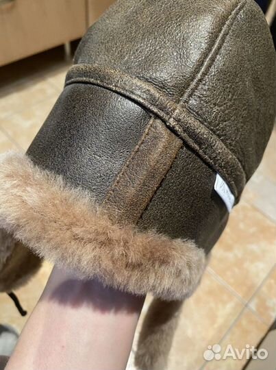 Зимняя,натуральная шапка и варежки,шапка 52-54,вар