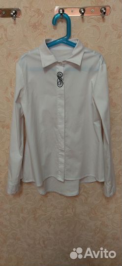 Белая блузка (рубашка) на рост 152см