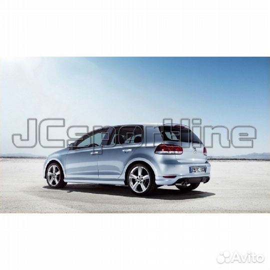 Диффузор на задний бампер Гольф 6(Blek edihon)