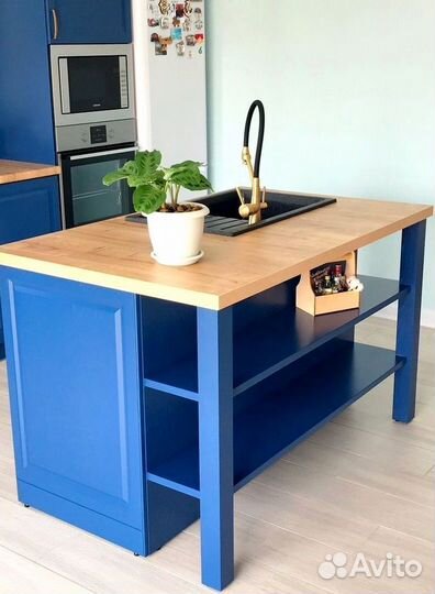 Кухонный гарнитур угловой на заказ с островом