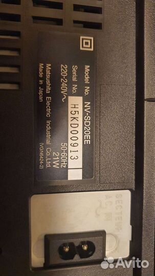 Видеомагнитофон panasonic sd20