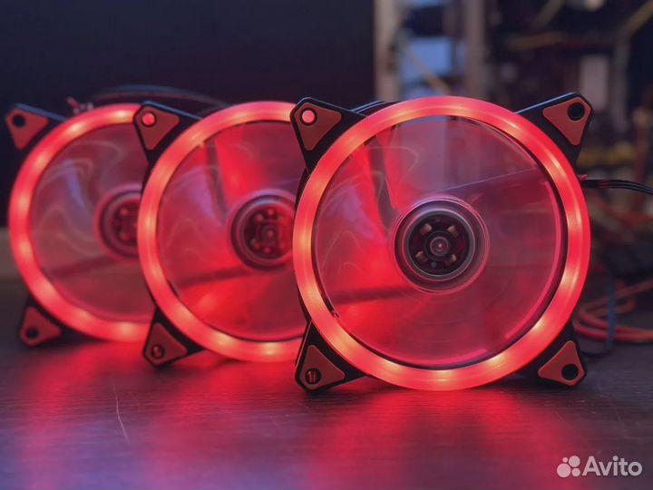 Вентилятор для корпуса с красной подсветкой 120мм