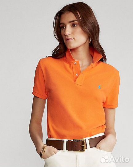 Поло Ralph Lauren vintage orange polo, оригинал, M