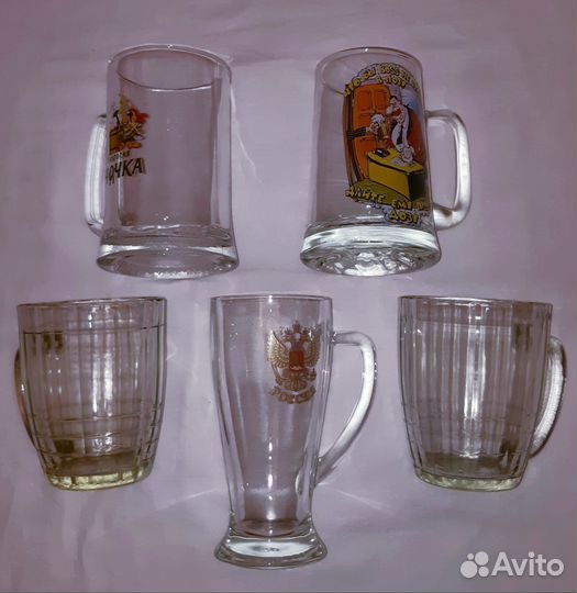 Кружки пивные, 5 штук
