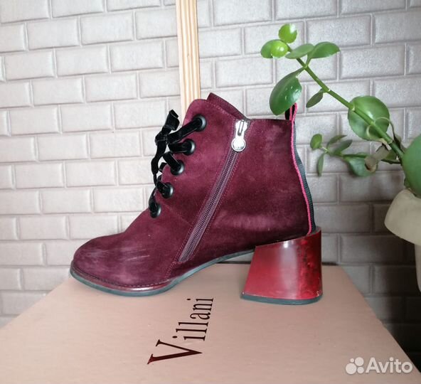 Ботильоны натуральный замш, 39