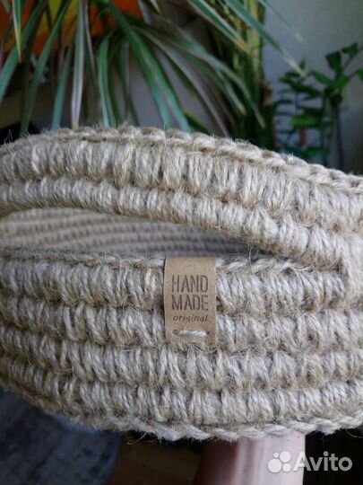 Корзина - поднос из джута