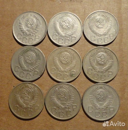 Монеты никель до 57г не копанные