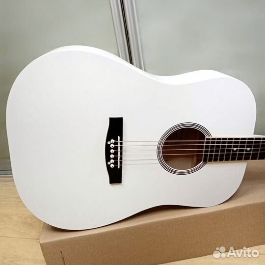 Гитара новая акустическая узкий гриф