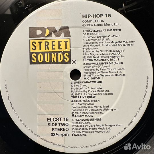 Сборник Street Sounds Hip Hop Electro 16 (Англия)