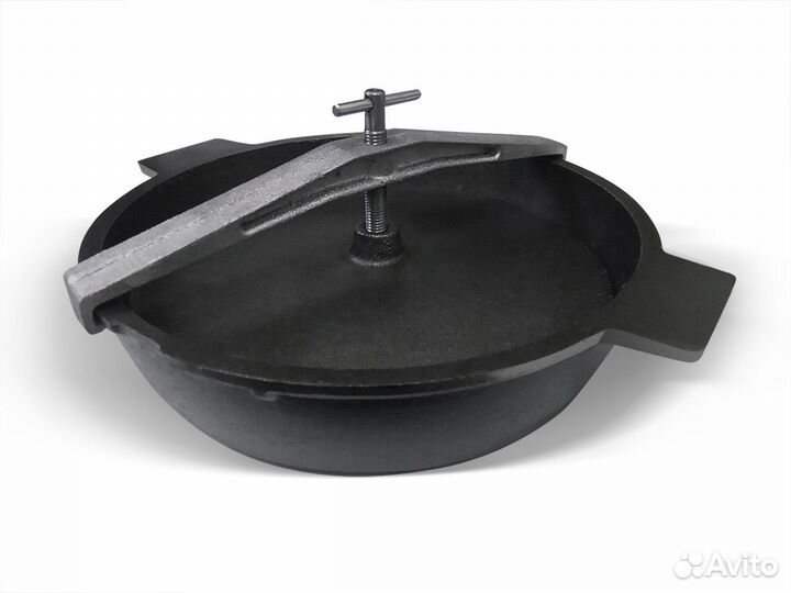 Сковорода для цыпленка табака с прессом и винтом