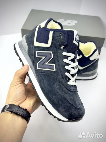 Кроссовки new balance 574 высокие зимние с мехом