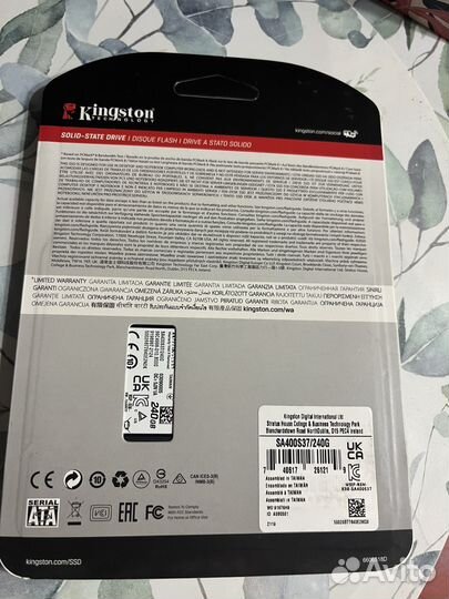 SSD Kingston a400 240gb новые