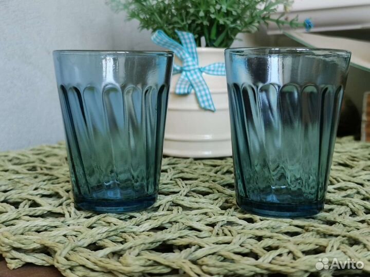 Стаканы граненые СССР индиго