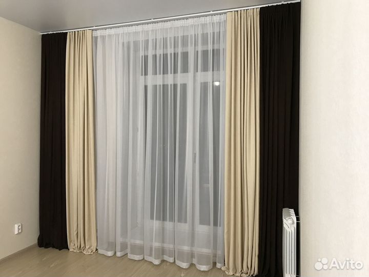 Шторы комбинированные, канвас