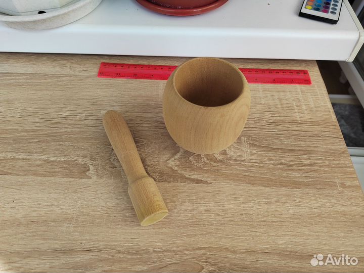 Ступа с пестиком деревянная
