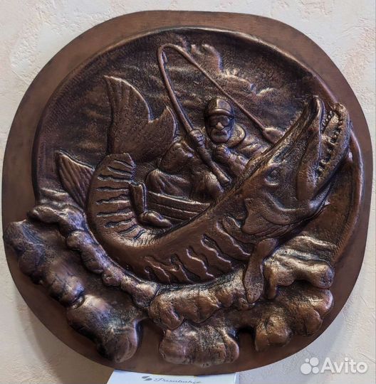 Панно на стену рыбак