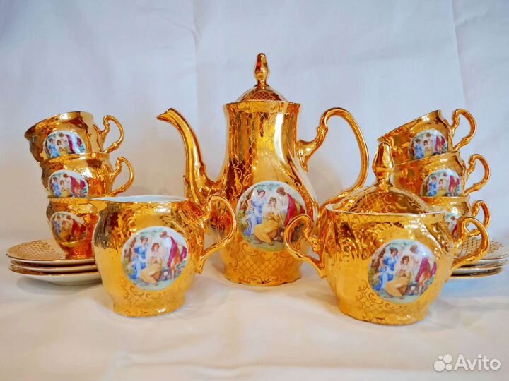 Фарфоровый кофейный сервиз Чехословакия