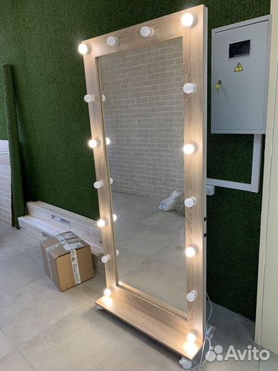 Гримёрное зеркало с лампочками 175/80