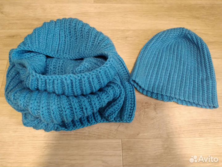 Женская шапка снуд комплект