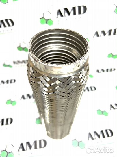 Компенсатор выхлопной трубы гофра трехслойная AMD