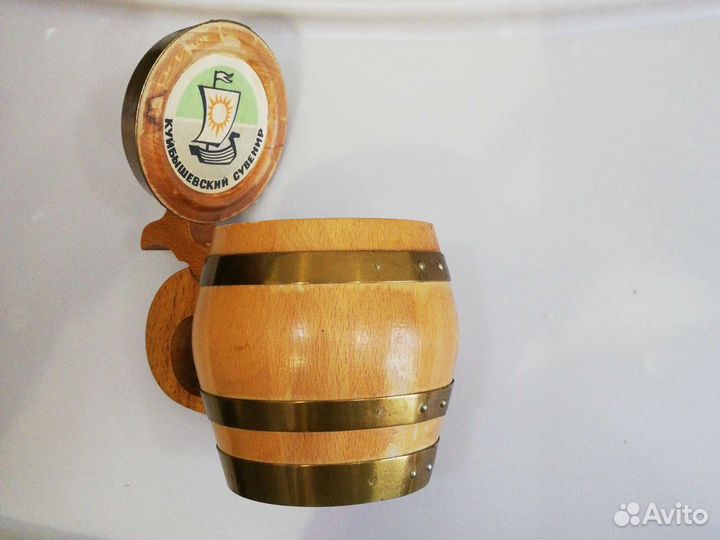 Кружка винтажная деревянная