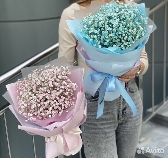 Гипсофила, цветная гипсофила, доставка цветов